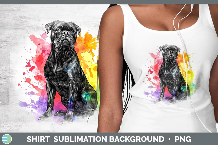 Watercolor Splash Cane Corso Shirt Sublimation Sublimation B
