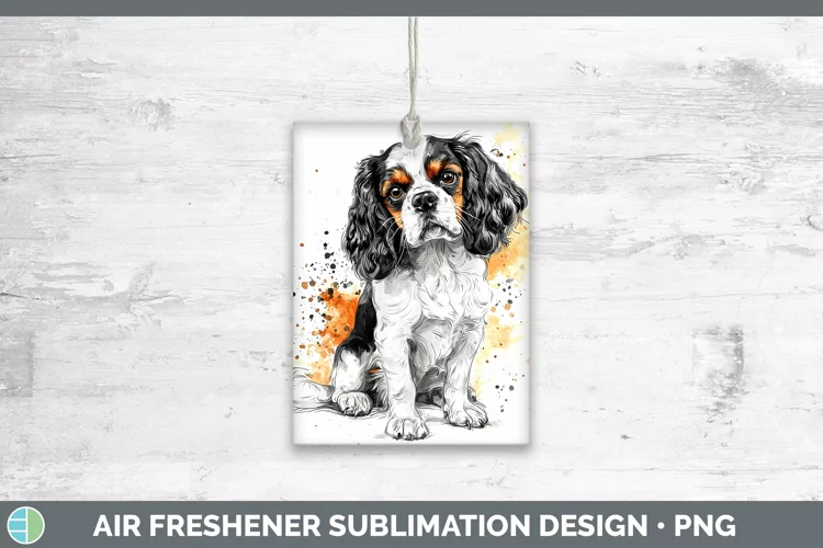 Watercolor Splash Cavalier King Charles Spaniel Air Freshene