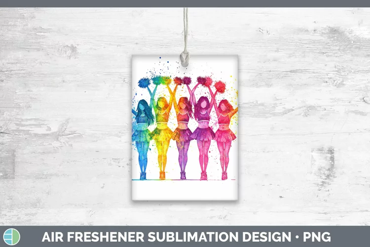 Watercolor Splash Cheerleaders Air Freshener Sublimation Car