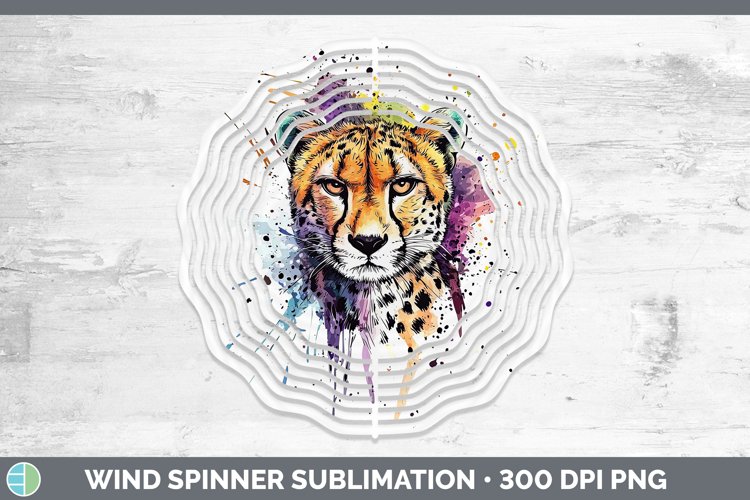 GorgeousWatercolor Splash Wind Spinner design.