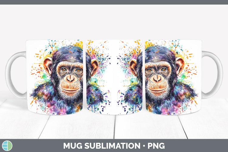 GorgeousWatercolor Splash Mug Wrap design.