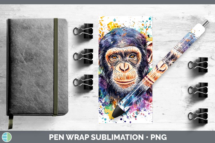 GorgeousWatercolor Splash Pen Wrap design.