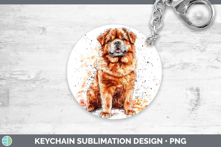 GorgeousWatercolor Splash Keychain design.