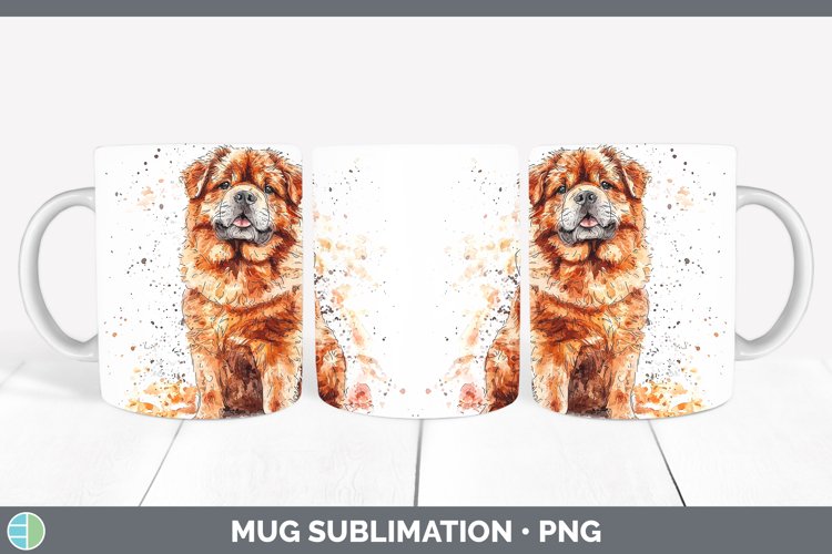 GorgeousWatercolor Splash Mug Wrap design.