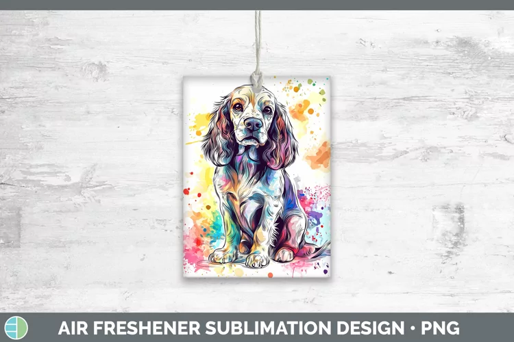 Watercolor Splash Cocker Spaniel Air Freshener Sublimation C