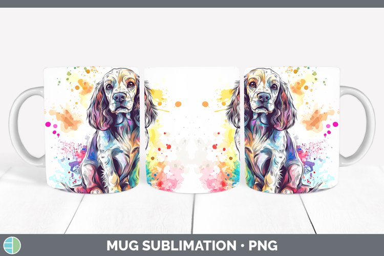GorgeousWatercolor Splash Mug Wrap design.