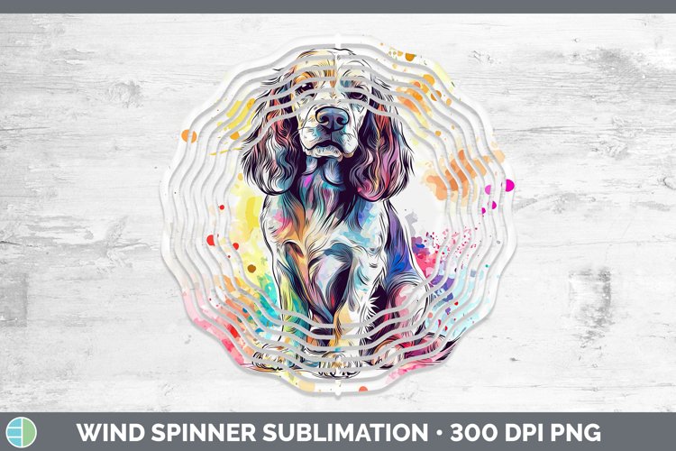 GorgeousWatercolor Splash Wind Spinner design.