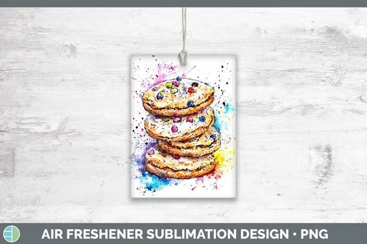 Watercolor Splash Cookies Air Freshener Sublimation Car Fres