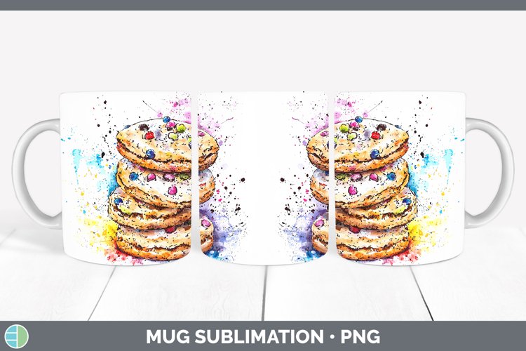 GorgeousWatercolor Splash Mug Wrap design.