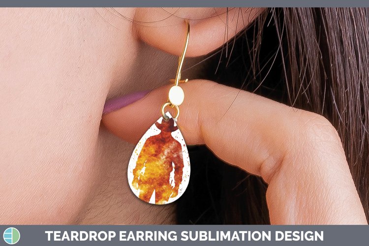 GorgeousWatercolor Splash Teardrop Earrings design.