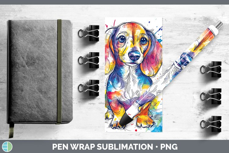GorgeousWatercolor Splash Pen Wrap design.