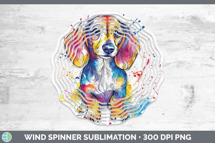 GorgeousWatercolor Splash Wind Spinner design.
