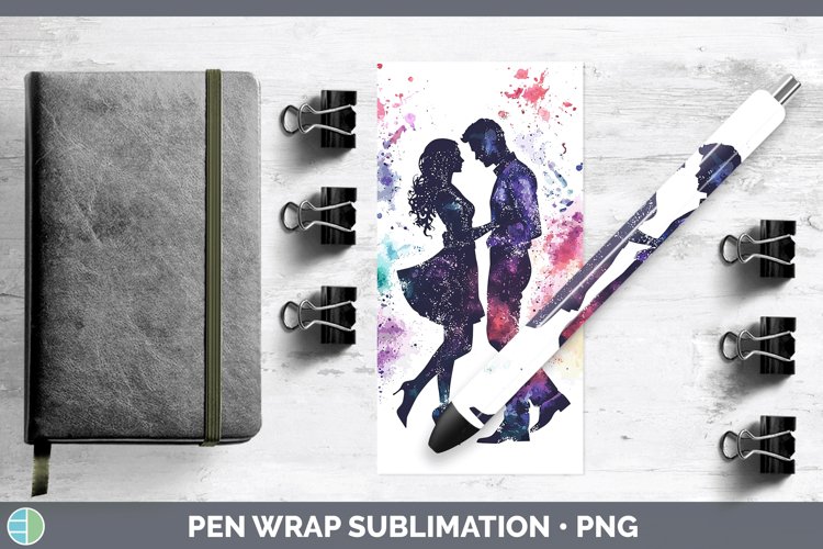GorgeousWatercolor Splash Pen Wrap design.
