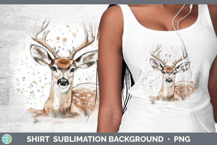 Watercolor Splash Deer Shirt Sublimation Sublimation Backgro