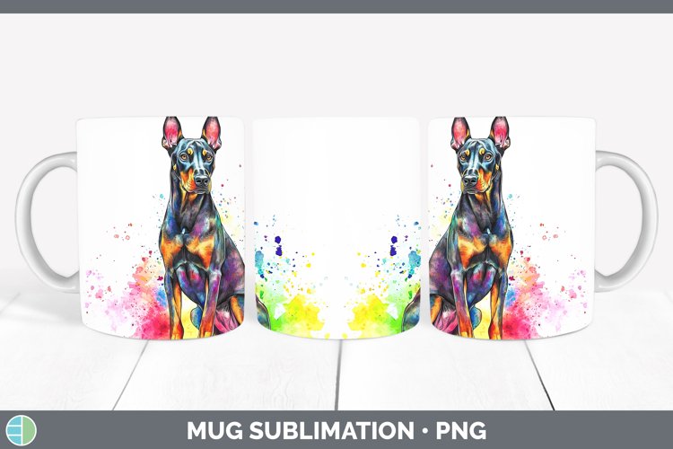 GorgeousWatercolor Splash Mug Wrap design.