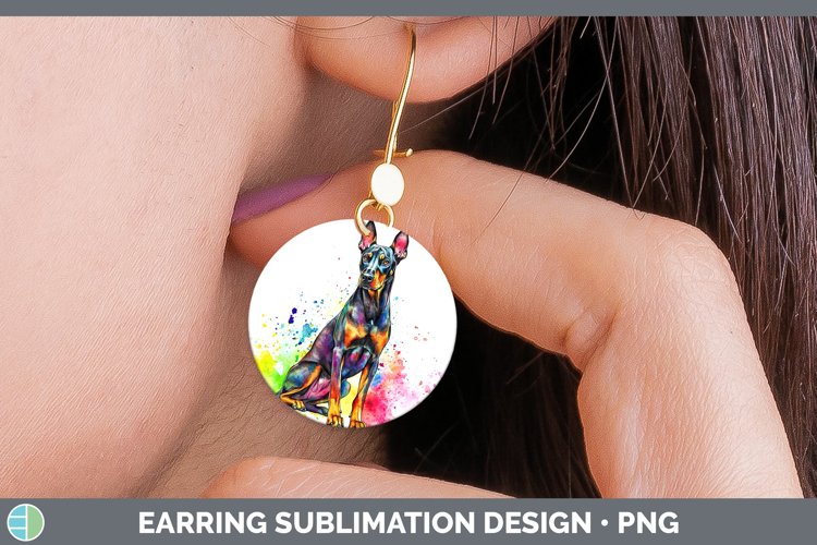 GorgeousWatercolor Splash Round Earrings design.