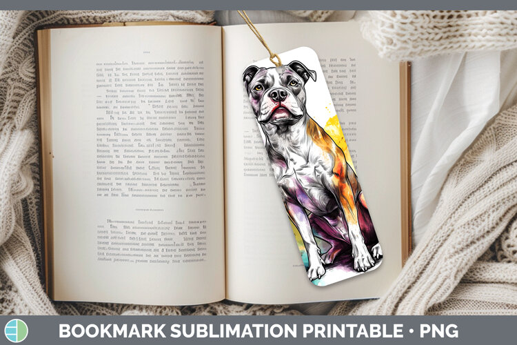 GorgeousWatercolor Splash Dogs 03 Bookmark design.