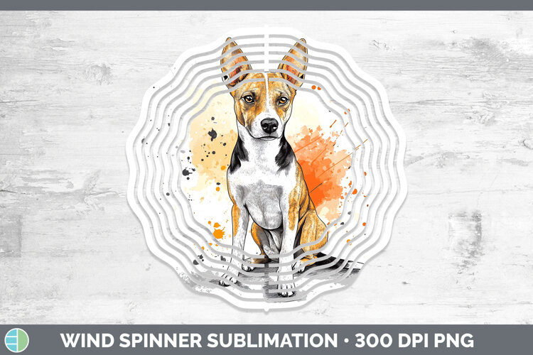 GorgeousWatercolor Splash Dogs 03 Wind Spinner design.