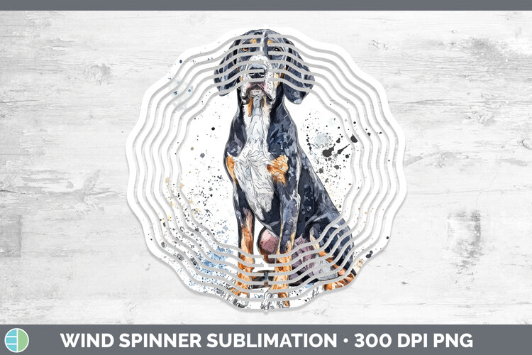 GorgeousWatercolor Splash Dogs 03 Wind Spinner design.
