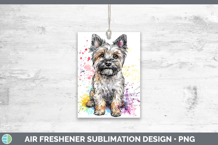 GorgeousWatercolor Splash Dogs 03 Air Freshener design.