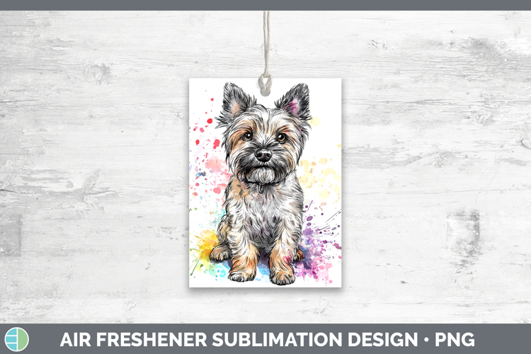 Watercolor Splash Dogs 03 Cairn Terrier Air Freshener Sublim