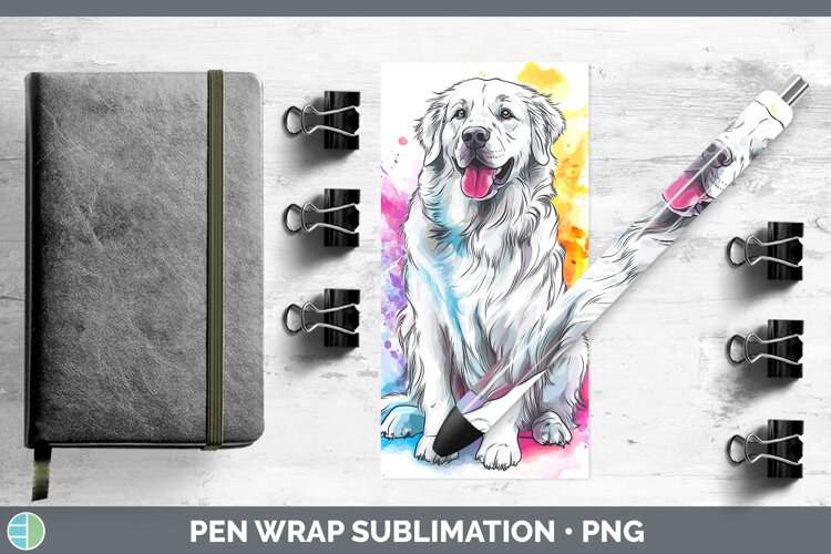 GorgeousWatercolor Splash Dogs 03 Pen Wrap design.