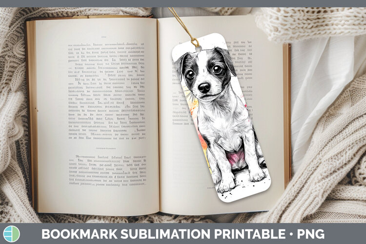 GorgeousWatercolor Splash Dogs 03 Bookmark design.