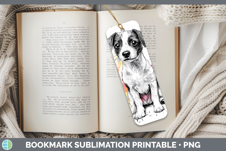 Watercolor Splash Dogs 03 Jack Russell Terrier Bookmark Subl