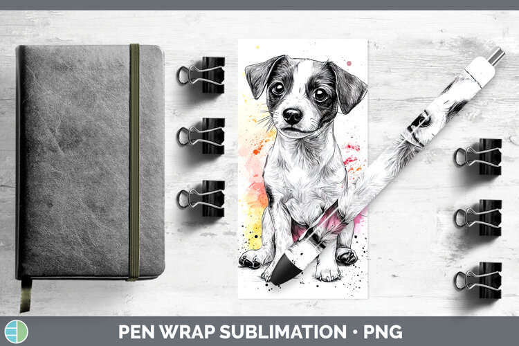 GorgeousWatercolor Splash Dogs 03 Pen Wrap design.