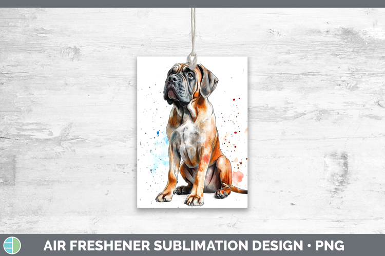 Watercolor Splash Dogs 03 Mastiff Air Freshener Sublimation