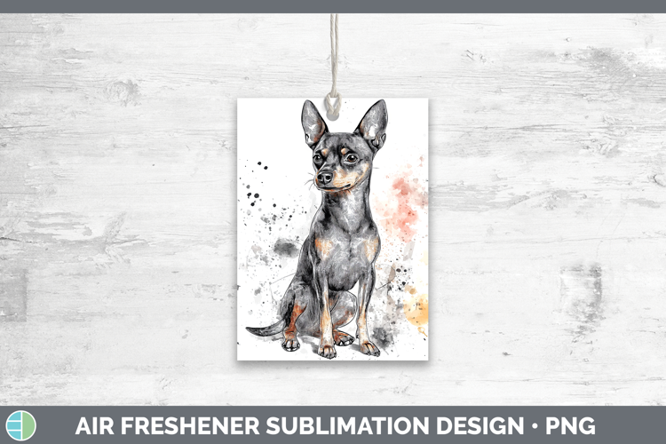 Watercolor Splash Dogs 03 Miniature Pinscher Air Freshener S