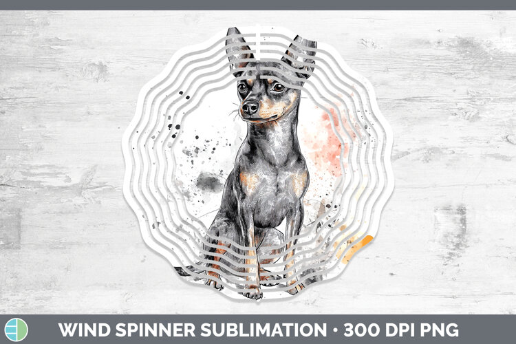 GorgeousWatercolor Splash Dogs 03 Wind Spinner design.