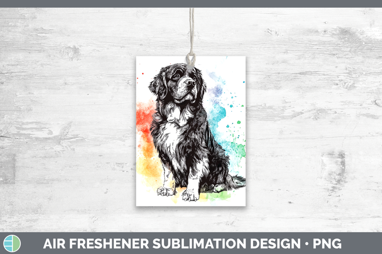 Watercolor Splash Dogs 03 Newfoundland Air Freshener Sublima