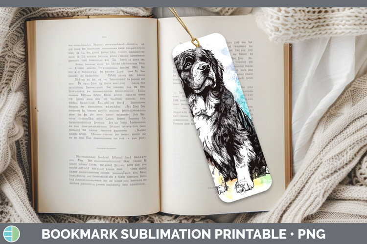 GorgeousWatercolor Splash Dogs 03 Bookmark design.