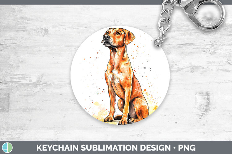 GorgeousWatercolor Splash Dogs 03 Keychain design.