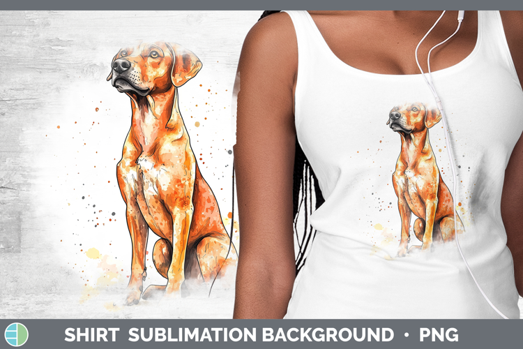 Watercolor Splash Dogs 03 Rhodesian Ridgeback Shirt Sublimat