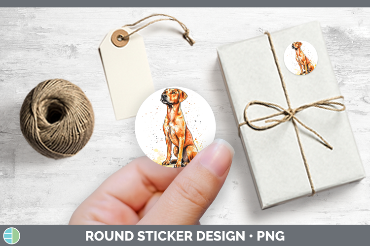 Watercolor Splash Dogs 03 Rhodesian Ridgeback Stickers | Rou