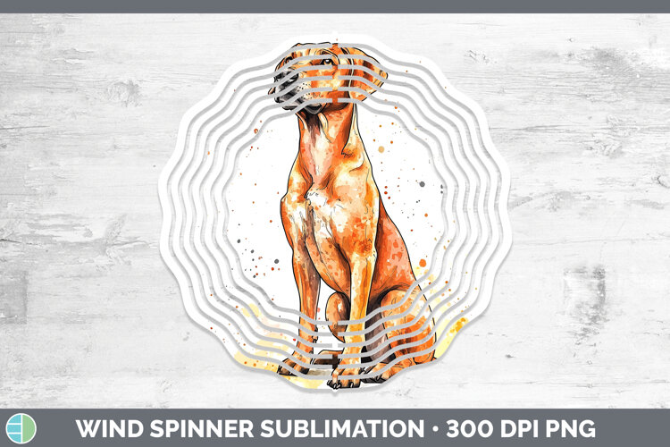 GorgeousWatercolor Splash Dogs 03 Wind Spinner design.