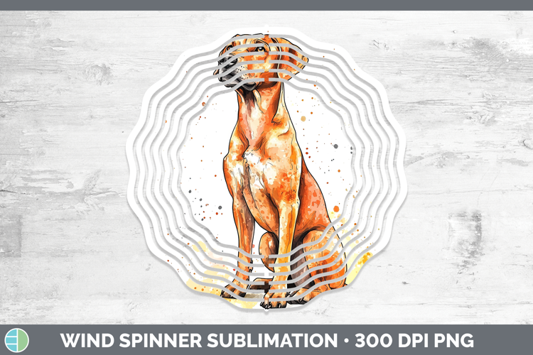 Watercolor Splash Dogs 03 Rhodesian Ridgeback Wind Spinner S