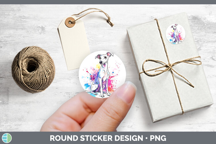 GorgeousWatercolor Splash Dogs 03 Stickers design.