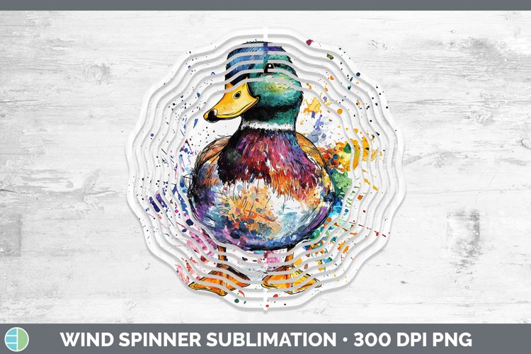 GorgeousWatercolor Splash Wind Spinner design.
