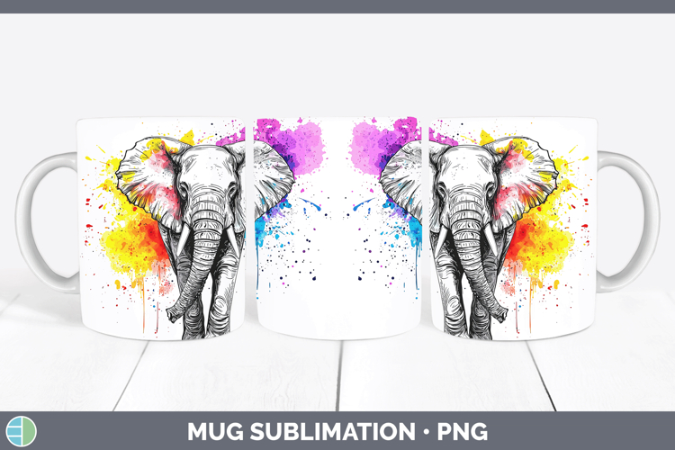 Elephant Watercolor Clipart Image 19