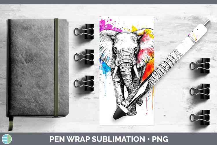 Elephant Watercolor Clipart Image 17
