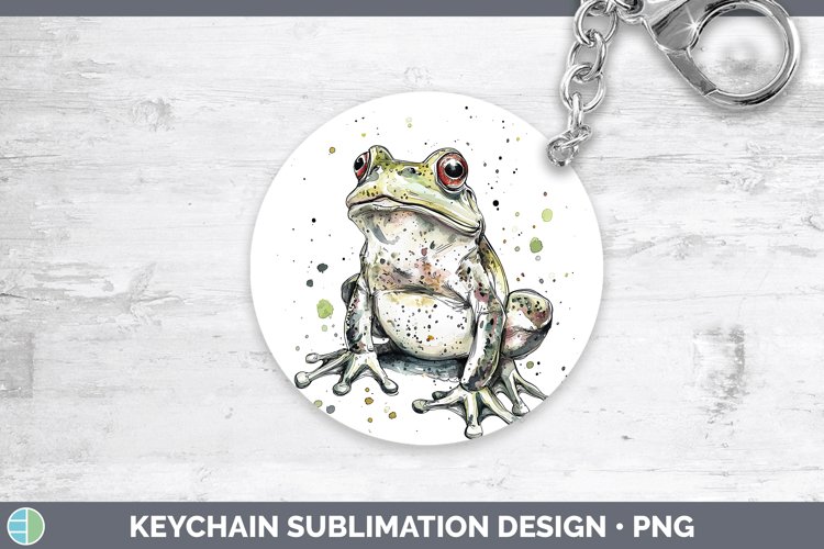 GorgeousWatercolor Splash Farm Keychain design.
