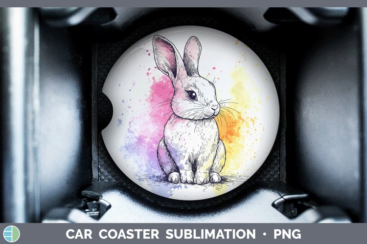 GorgeousWatercolor Splash Farm Car Coaster design.