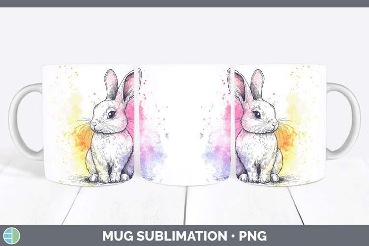 GorgeousWatercolor Splash Farm Mug Wrap design.