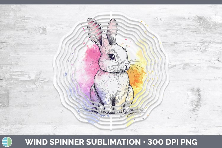 GorgeousWatercolor Splash Farm Wind Spinner design.