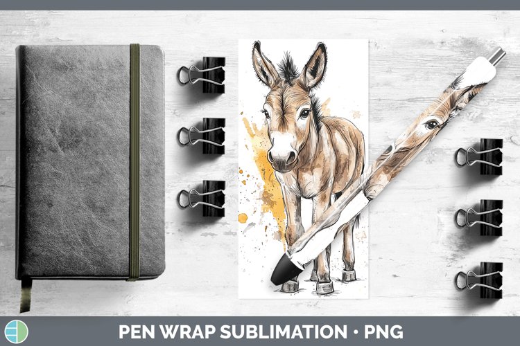 GorgeousWatercolor Splash Farm Pen Wrap design.