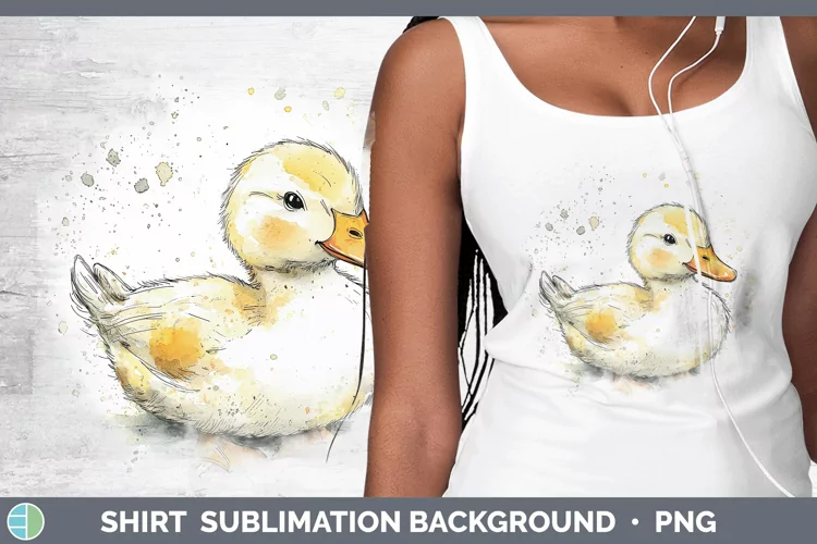 Watercolor Splash Farm Duck Shirt Sublimation Sublimation Ba