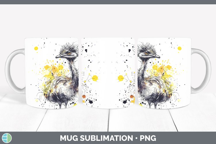 GorgeousWatercolor Splash Farm Mug Wrap design.